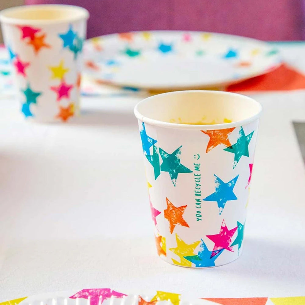 Eco Friendly Star Paper Cups - 225ml - Pack of 8