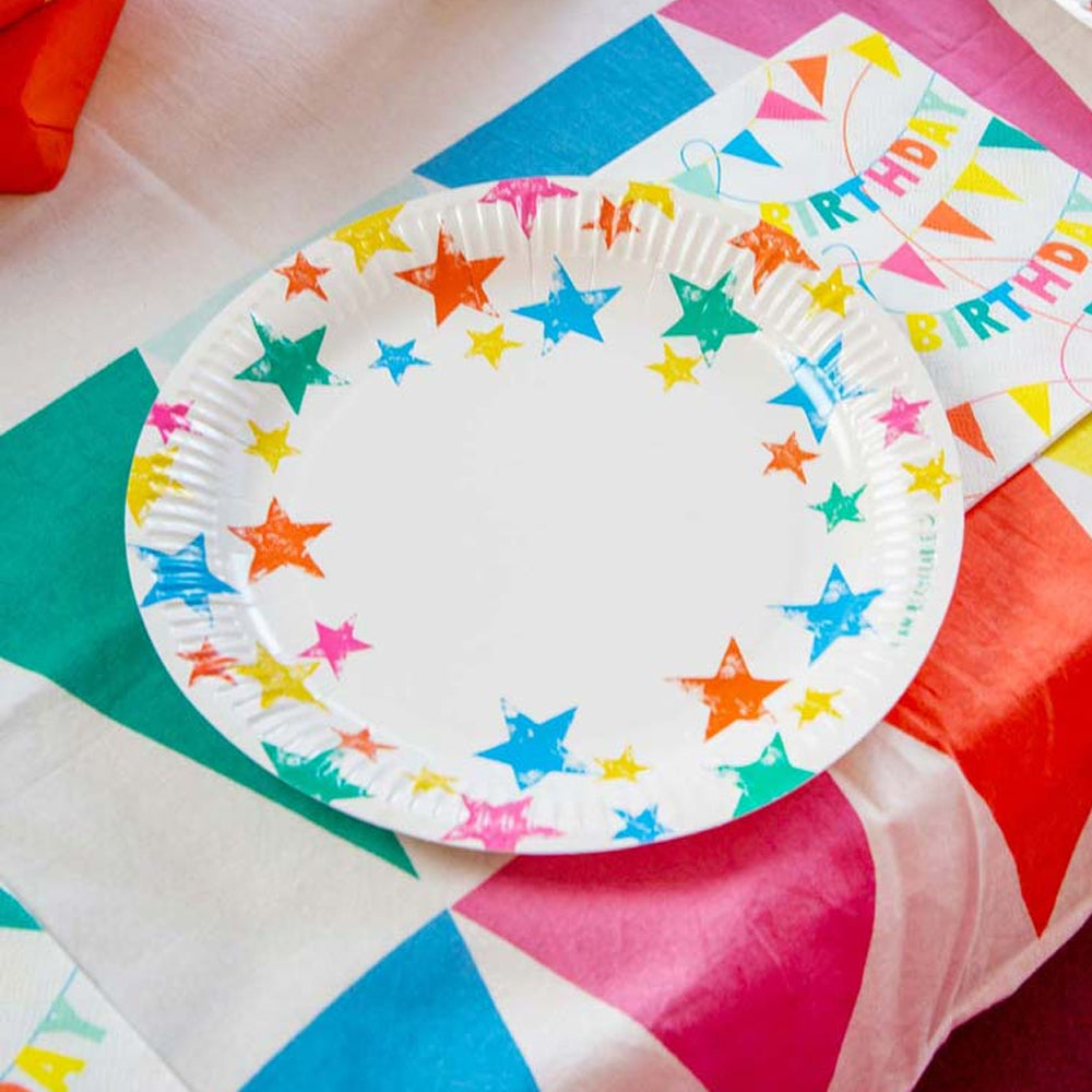 Eco Friendly Star Paper Plates - 23cm - Pack of 12